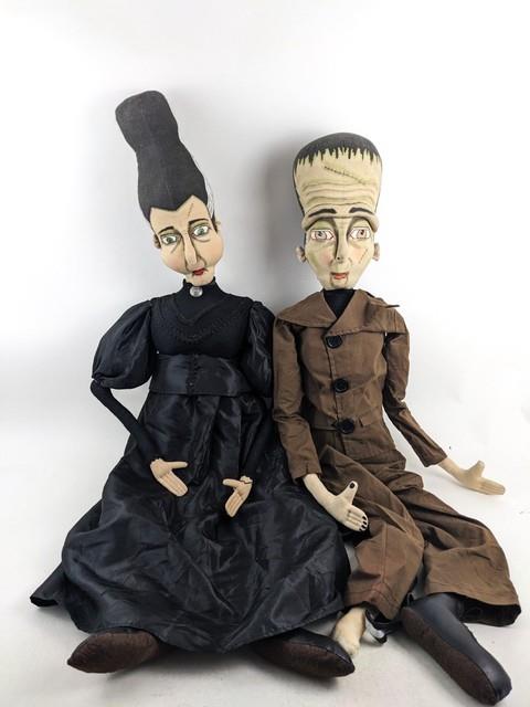 Joe Spencer Gathered Traditions Halloween Frankie & Frances Monster Dolls