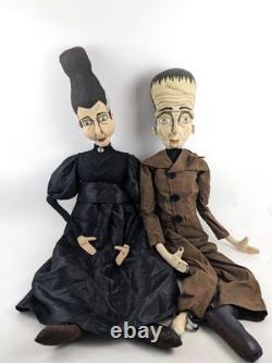 Joe Spencer Gathered Traditions Halloween FRANKIE & FRANCES Monster Dolls