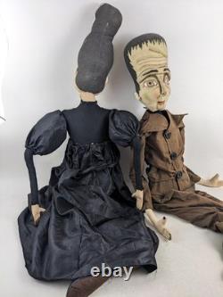 Joe Spencer Gathered Traditions Halloween FRANKIE & FRANCES Monster Dolls