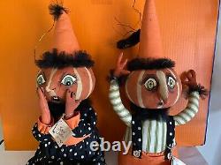 Joe Spencer Gathered Traditions. Ike & Eek Couple. Halloween Pumpkin Head 28