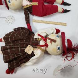 Joe Spencer Gathered Traditions Snowman Couple Set Of 2 Christmas Folk Dolls Joe Spencer Gathered Traditions Snowman Couple Set Of 2 Christmas Folk Dolls