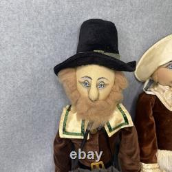 Joe Spencer Gathered Traditions Thanksgiving Artist Dolls Prudence & Myles 36