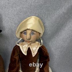 Joe Spencer Gathered Traditions Thanksgiving Artist Dolls Prudence & Myles 36