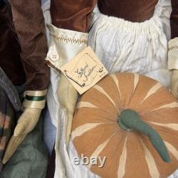 Joe Spencer Gathered Traditions Thanksgiving Artist Dolls Prudence & Myles 36