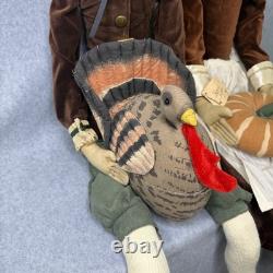 Joe Spencer Gathered Traditions Thanksgiving Artist Dolls Prudence & Myles 36