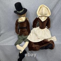 Joe Spencer Gathered Traditions Thanksgiving Artist Dolls Prudence & Myles 36