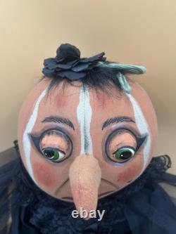 Joe Spencer Halloween Gathered Traditions Quintessa Witch Large 42 Art Doll