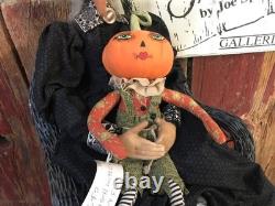 Joe Spencer Halloween Marleigh Witch withpumpkin doll 31 shelf sitter