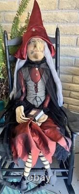 Joe Spencer Xlarge lWinnie Halloween Fabric Doll Gathered Traditions. READ