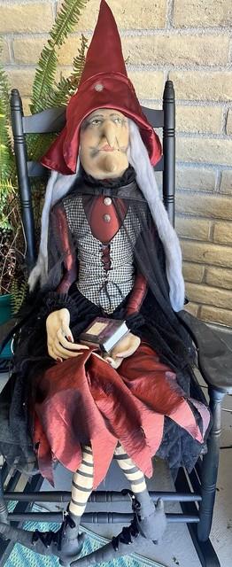 Joe Spencer Xlarge Lwinnie Halloween Fabric Doll Gathered Traditions. Read