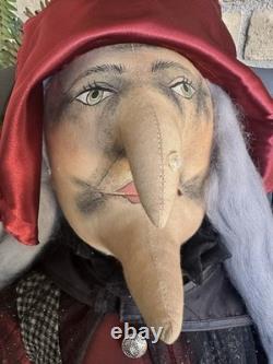 Joe Spencer Xlarge lWinnie Halloween Fabric Doll Gathered Traditions. READ