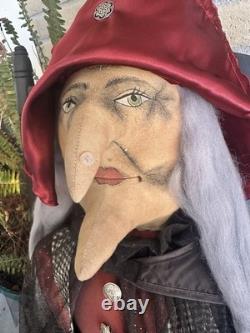 Joe Spencer Xlarge lWinnie Halloween Fabric Doll Gathered Traditions. READ