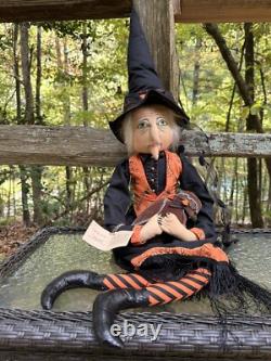 Joe Spencer collectible Mabel Halloween fabric doll n traditional fall color Joe Spencer collectible Mabel Halloween fabric doll n traditional fall color