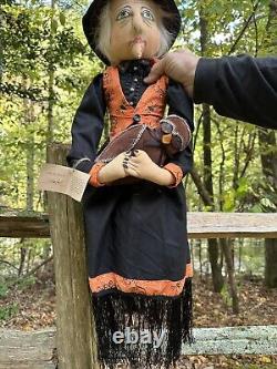 Joe Spencer collectible Mabel Halloween fabric doll n traditional fall color Joe Spencer collectible Mabel Halloween fabric doll n traditional fall color