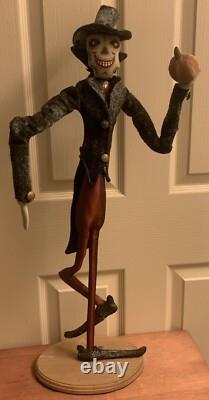 Joe Spencers Mr. Bones 29 skeleton figure on stand for Halloween