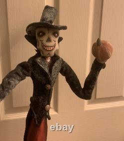 Joe Spencers Mr. Bones 29 skeleton figure on stand for Halloween