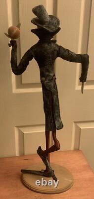 Joe Spencers Mr. Bones 29 skeleton figure on stand for Halloween