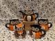 Johanna Parker Bat Serving Set Teapot, Creamer, Sugar And Two Latte Mugs New