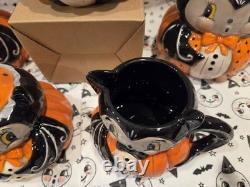 Johanna Parker Bat Serving Set Teapot, Creamer, Sugar and two Latte Mugs NEW