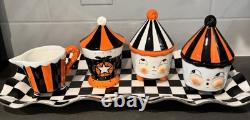 Johanna Parker Carnival Cottage Halloween Sugar & Creamer-NIB