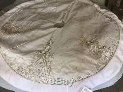 Katherine's Collection Beaded White Snow Queen Tree Skirt