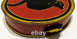 KIRCHHOF Life of The Party Vintage Halloween Tin Tambourine Black Cat Pre-1960