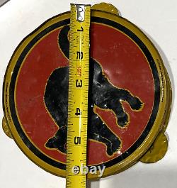 KIRCHHOF Life of The Party Vintage Halloween Tin Tambourine Black Cat Pre-1960