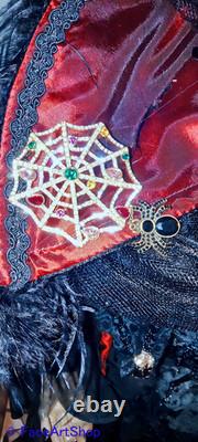 Karen Didion Originals Collection- Black Widow Witch Doll withBlack Crow 47inches Karen Didion Originals Collection- Black Widow Witch Doll withBlack Crow 47inches