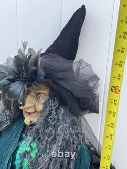Karen Didion Originals Collection Priscilla Peacock Witch Doll Approx 55 Inch