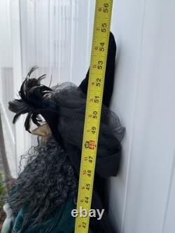 Karen Didion Originals Collection Priscilla Peacock Witch Doll Approx 55 Inch