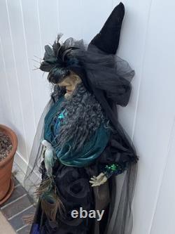 Karen Didion Originals Collection Priscilla Peacock Witch Doll Approx 55 Inch