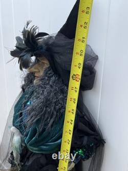 Karen Didion Originals Collection Priscilla Peacock Witch Doll Approx 55 Inch