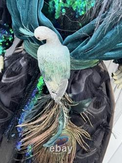 Karen Didion Originals Collection Priscilla Peacock Witch Doll Approx 55 Inch
