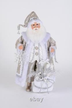 Karen Didion Originals The Lighted White Christmas Santa cc18-94