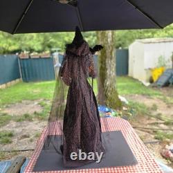 Karen Didion Witch with Crow Staff Orange and Black with Veil 36 EUC