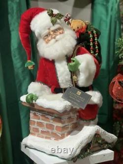 Katherine's 22 SANTA CLIMBING CHIMNEY Christmas Tree Topper Table Top 28-828324