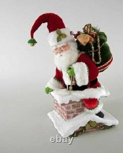 Katherine's 22 SANTA CLIMBING CHIMNEY Christmas Tree Topper Table Top 28-828324