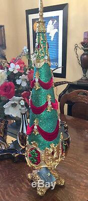 Katherine's Collection 34 Resin, Velvet, Crystals, Christmas Tree Display New