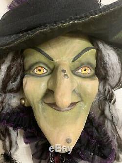 Katherine's Collection Brunhilda Witch Halloween Wall Mask NWT
