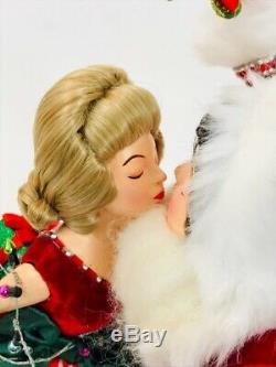 Katherine's Collection Christmas Kissing Mr & Mrs Santa Claus Figurine