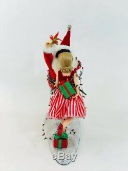 Katherine's Collection Christmas Kissing Mr & Mrs Santa Claus Figurine