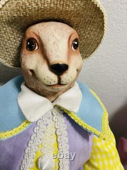 Katherine's Collection Easter Rabbit Large Rare Set NWT Luxury Decor Pair