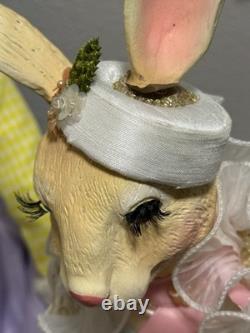 Katherine's Collection Easter Rabbit Large Rare Set NWT Luxury Decor Pair