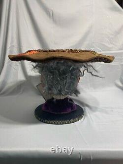 Katherine's Collection Halloween Witch head cake plate 28-428156 Broomstick Acre