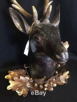 Katherine's Collection Journey Stag Deer Head Wall Christmas Display NEW