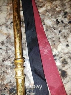 Katherine's Collection Masquerade Mask On Stick Mardi Gras Black Retired