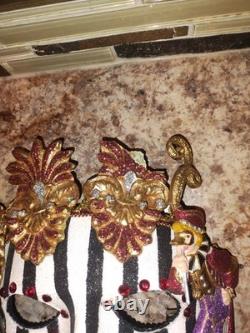 Katherine's Collection Masquerade Mask On Stick Mardi Gras Black Retired