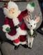 Katherine's Collection Mistletoe Santa With Reindeer Christmas Decorative Figure