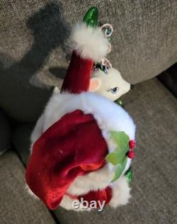Katherine's Collection Mistletoe Santa with Reindeer Christmas Decorative Figure