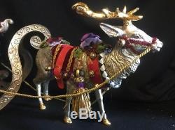 Katherine's Collection RARE 21 Christmas Sleigh & Reindeer Table Top Display